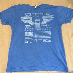 American Apparel Blue Graphic Tee